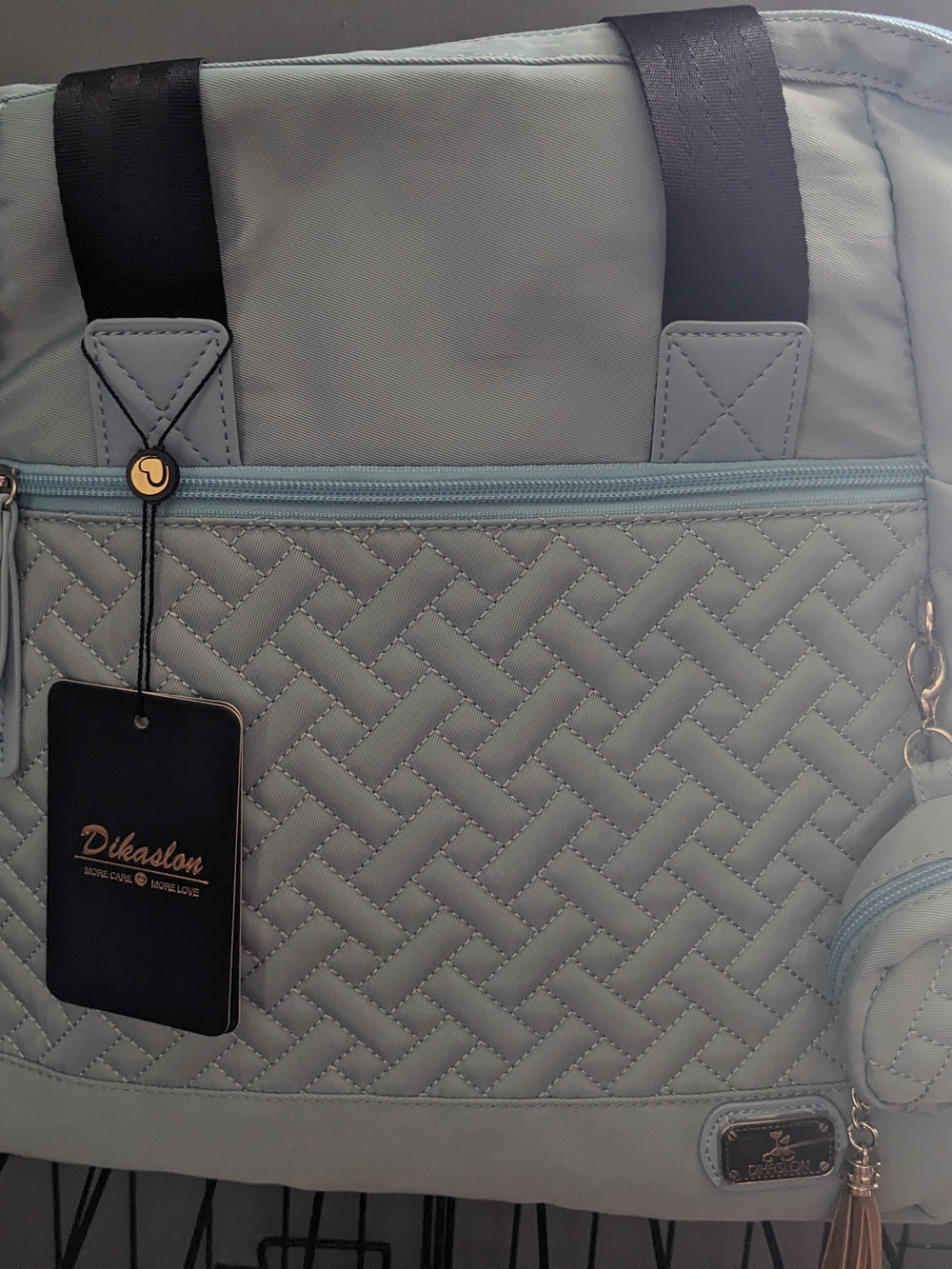 Quilted Light Blue Women’s Tote Bag
